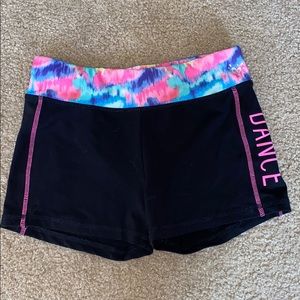 black dance shorts